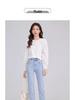 Women's High-Waist Slimming Cigarette Jeans - Spring 2025, Elastic Slim Fit, Light Color, Nine-Point, Petite Straight-Leg.