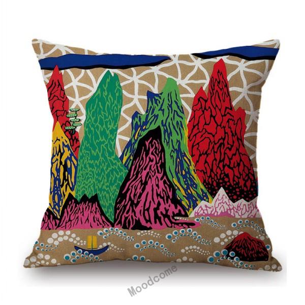 Modern Polka Dots Art Flower Vase Butterfly Pumpkin Yayoi Kasuma Japanese Style Cotton Linen Sofa Pillow Case Car Cushion Cover