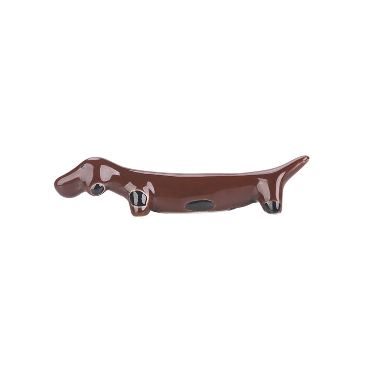 

Elegant Puppy Shaped Ceramic Cute Dinnerware Stand Chopstick Rest Tableware Rack Chopsticks Holder brown
