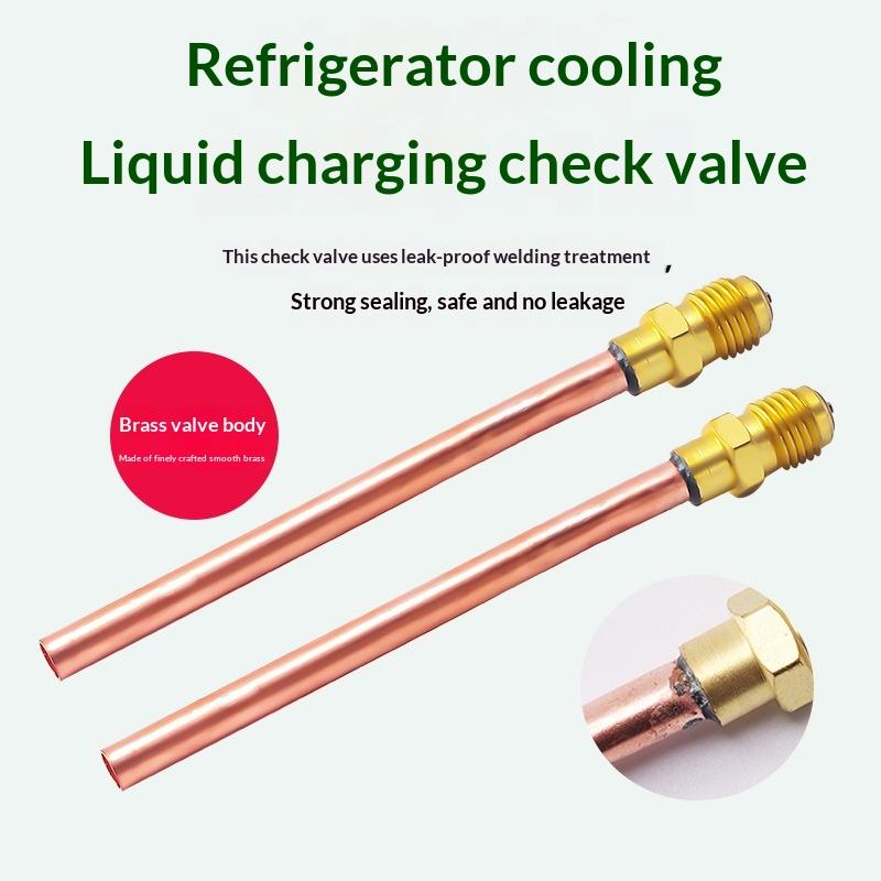 High Quality 1/4'' Service Valve 0.6Mm Thick 63/120Mm Access Valve Strong Core Ac Vacuum System Refrigerator Charging