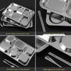 Jünmìntè 304 Stainless Steel Divided Meal Plate