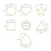 14K Gold-Filled Geometric Pendant: Heart, Pentagon, Star, Square, Round, Triangle for DIY Hairpins & Earrings