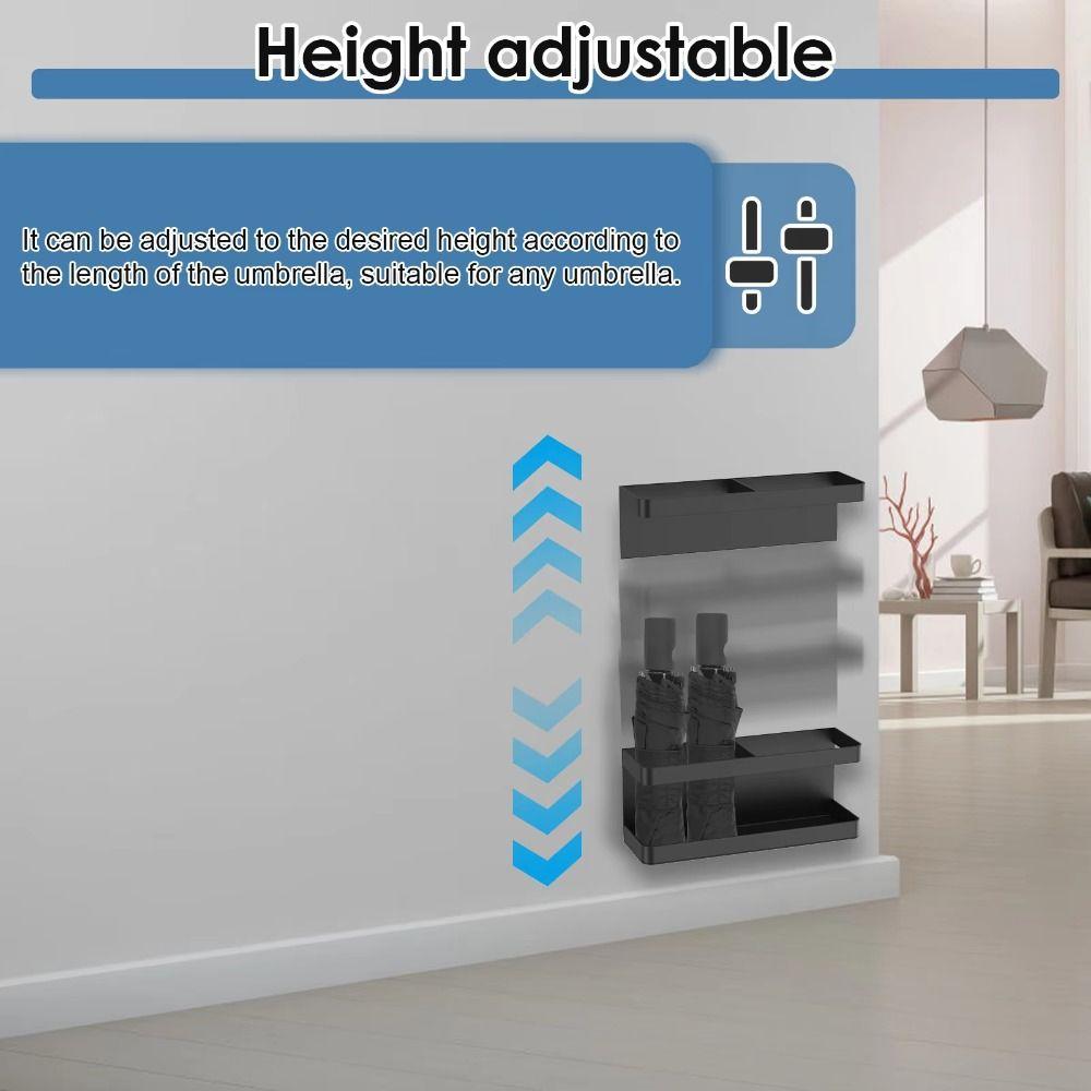 Adjustable Wall Mounted Umbrella Holder Hole-free Umbrella Organizer  Household
