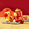 Horse Keychain Portable Key Holder Pendant with Auspicious Clouds Flowers 2026 Year of Horse Bag Key Chain Pendant