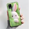 Case For LG K52 Q52 K62 Phone Case Luxury Cute Love Rabbit Funny Ultra Thin Slim Soft Black TPU Silicone Protective Back Cover