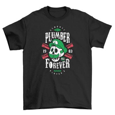 Plumber Forever Player 2 T-Shirt Mens Womens Tees Top - Retro Fun for Gaming Enthusiasts! Unisex Prin