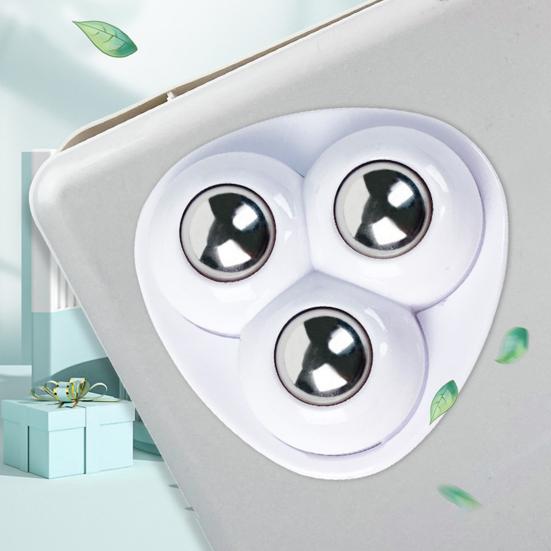 Yousheng 1 Set Ruota Universale Autoadesiva Forte Portante ABS 3 Perline Mini Pasta Pattumiera Fondo Girevole Puleggia Forniture per la Casa