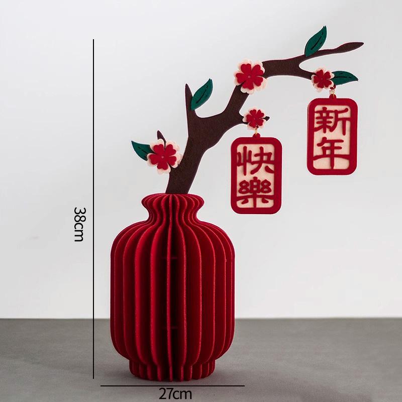 3D Papier Wabenball 2026 Neujahr Hängende Dekoration Papierornamente Frühlingsfest Papierkürbis Ornament Weihnachten Party Deko Vase