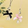 Bowknot Star Keychain Pendant Pearls Beaded Butterfly Knot Key Chain Fashionable Bow Ornament for Phones and Bag