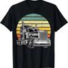 Retro Vintage Trucker Big Rig Semi Trailer Truck Driver T Shirt Vintage Versatile Casual Soft Streetwear