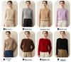 Pure Cashmere Women's Loose Pullover Sweater - Round Neck, Solid Color, Warm Knitwear for Autumn/Winter