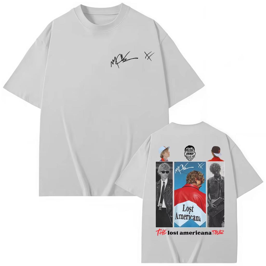 MGK Lost Americana Tour 2026 Graphic T Shirts Men Women Fashion Hip Hop Tshirts Springsummer Casual Cotton Short Sleeve Top