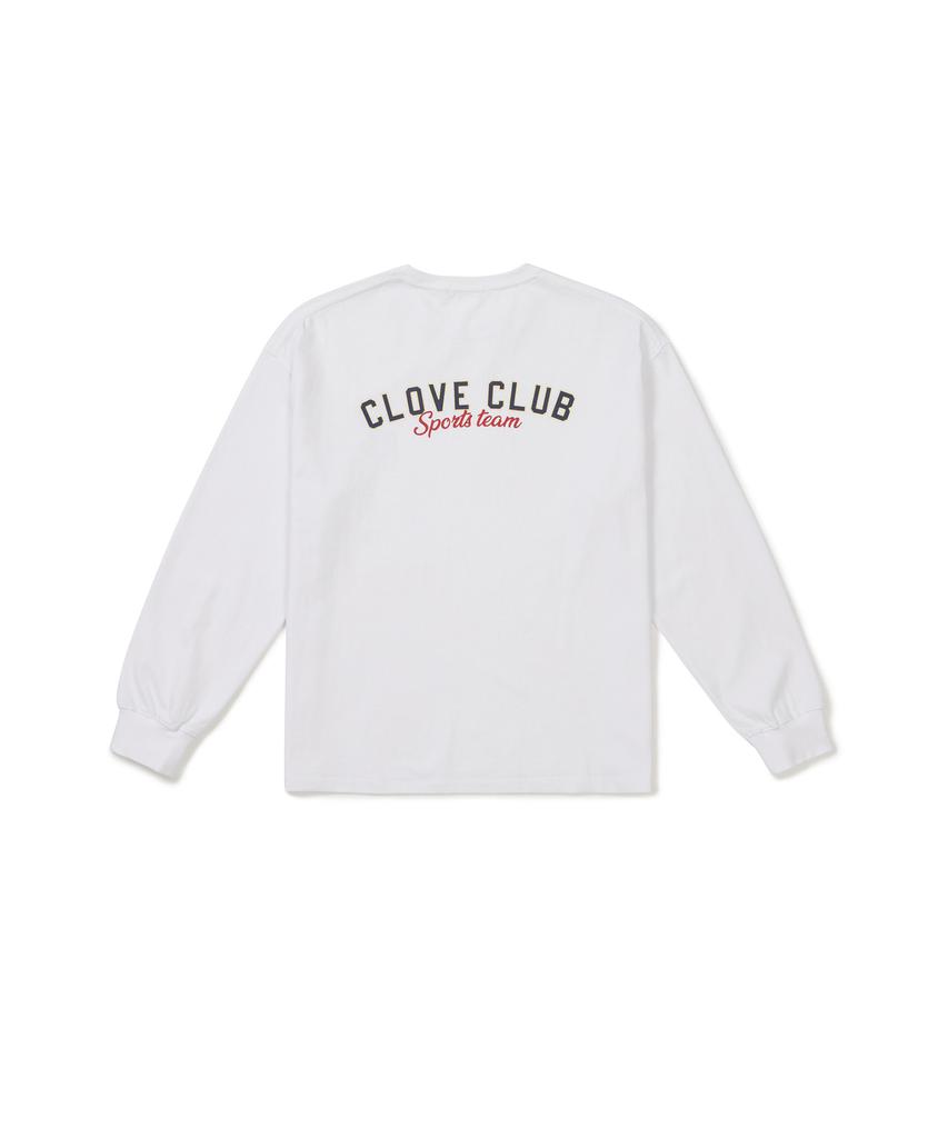 CLOVE [25Fw Clove] Cloveclub Long-Sleeve T-Shirt (White)
