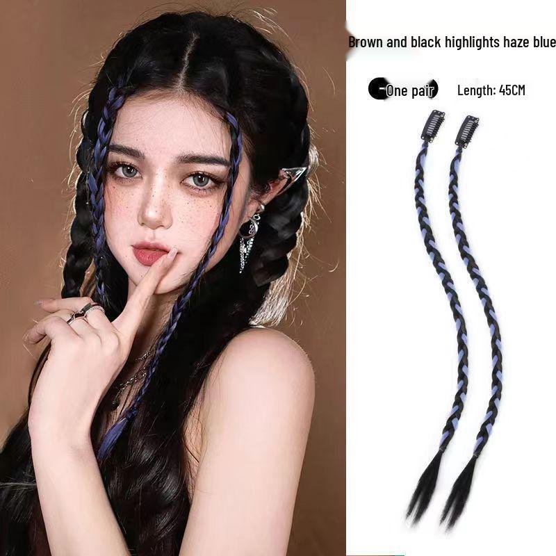 Women's Ancient Style Double Bun Braided Wig Hair Accessory