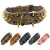 Dog Collar Microfiber Anti-Bite Rivet Neck Ring Domineering Spike Decorative Wolf Dog Neck Cover