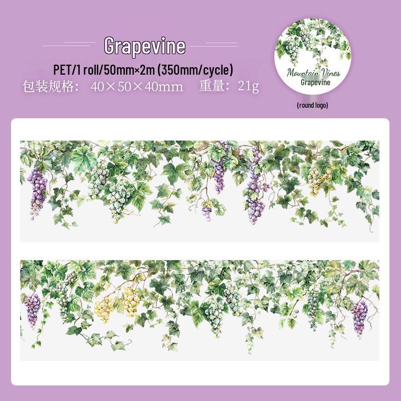 Beautiful Day Washi Tape: Mountain, Wild Branch & Vine Series - 6 Styles for Journal Decoration