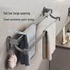 Space Aluminum Punch-Free Bathroom Towel Rack with Shelf
