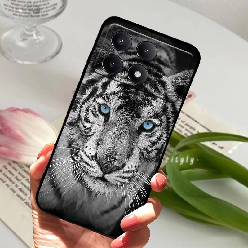 For POCO X6 Pro 5G Case POCOX6 Shockproof Soft TPU Silicone Phone Cover For Xiaomi POCO X6 Pro 5G Capa Cartoon Matte Bumper