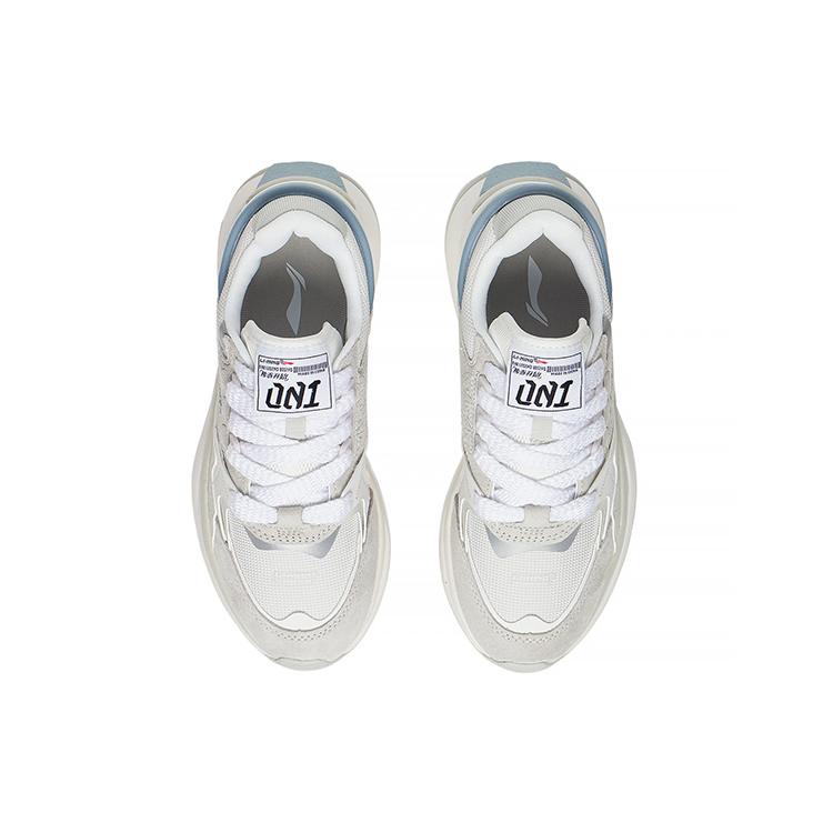 New LiNing 001 Innocence V2 Cushioning Anti Slip And Wear Resistant Low Top Sports Casual Shoes Women's White Blue AGCS110-1