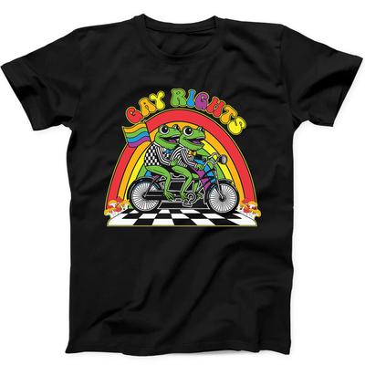 Gay Rights Funny Frog LGBT Rainbow Best Seller Funny Gift Black Tee T Shirt 319