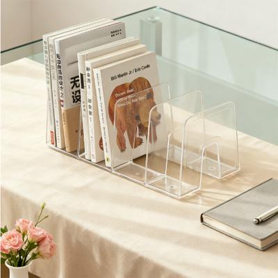 Desktop Creative Book Stand Storage Shelf Household Stationery Organization Bookshelf Baffle Student Dormitory Partition Storage