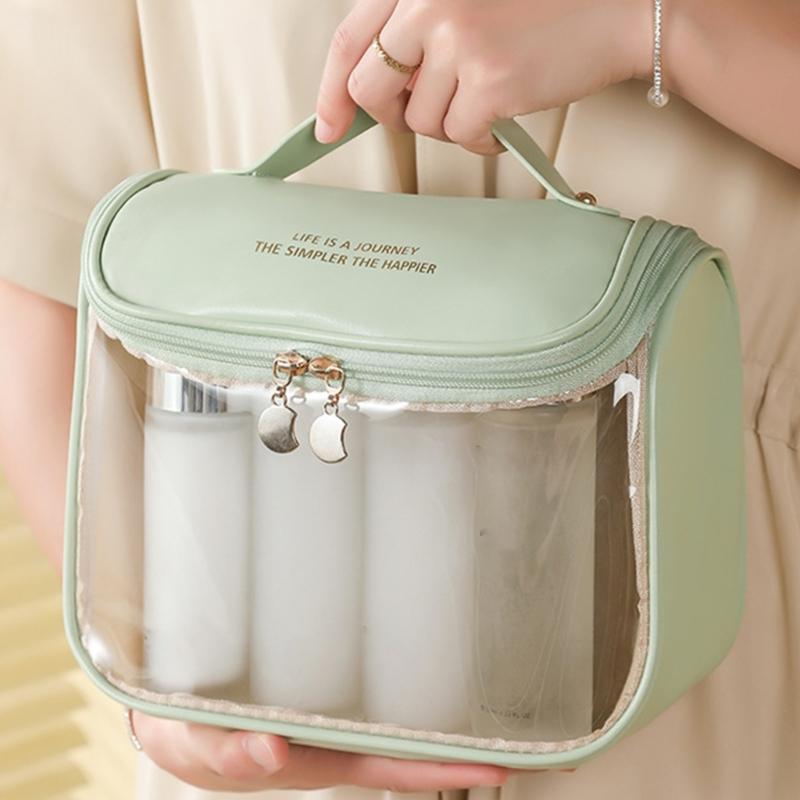 Large Capacity Cosmetic Bags Portable Clear Wash Bag Makeup Bags Travel Toiletry Organizer Storage Pouch for Women Girls