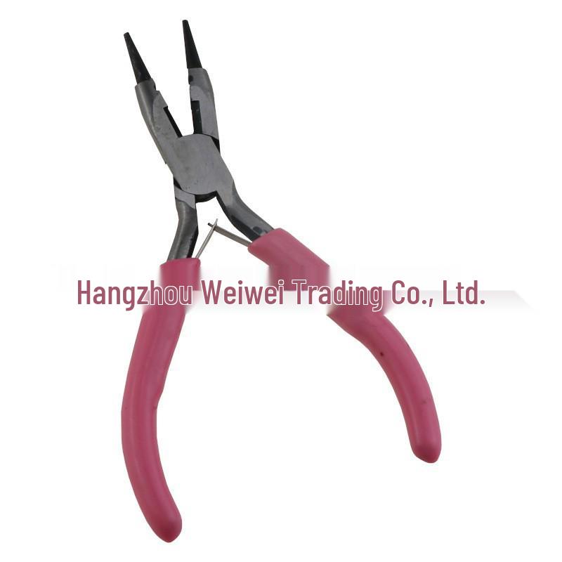 Handmade 5" Pink Handle Toothless Needle Nose Jewelry Pliers Set