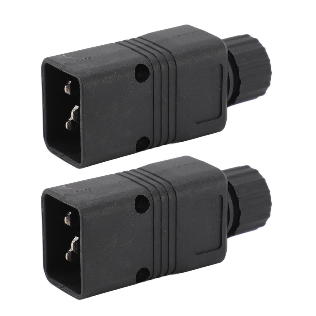 2pcs IEC320 C20 Power Socket Adapter Receptacle Connector Copper PVC IEC 320 C20 Rewirable DIY Power Plug Adapter