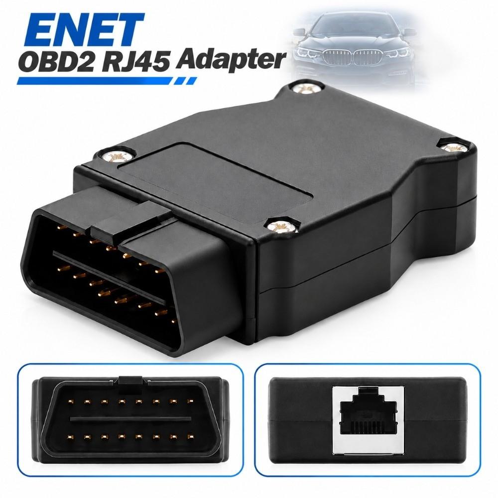 Ethernet to OBD2 ENET Ethernet Adapter 16Pin OBD Connector Plug OBD2 Adapter for BMW ICOM Coding