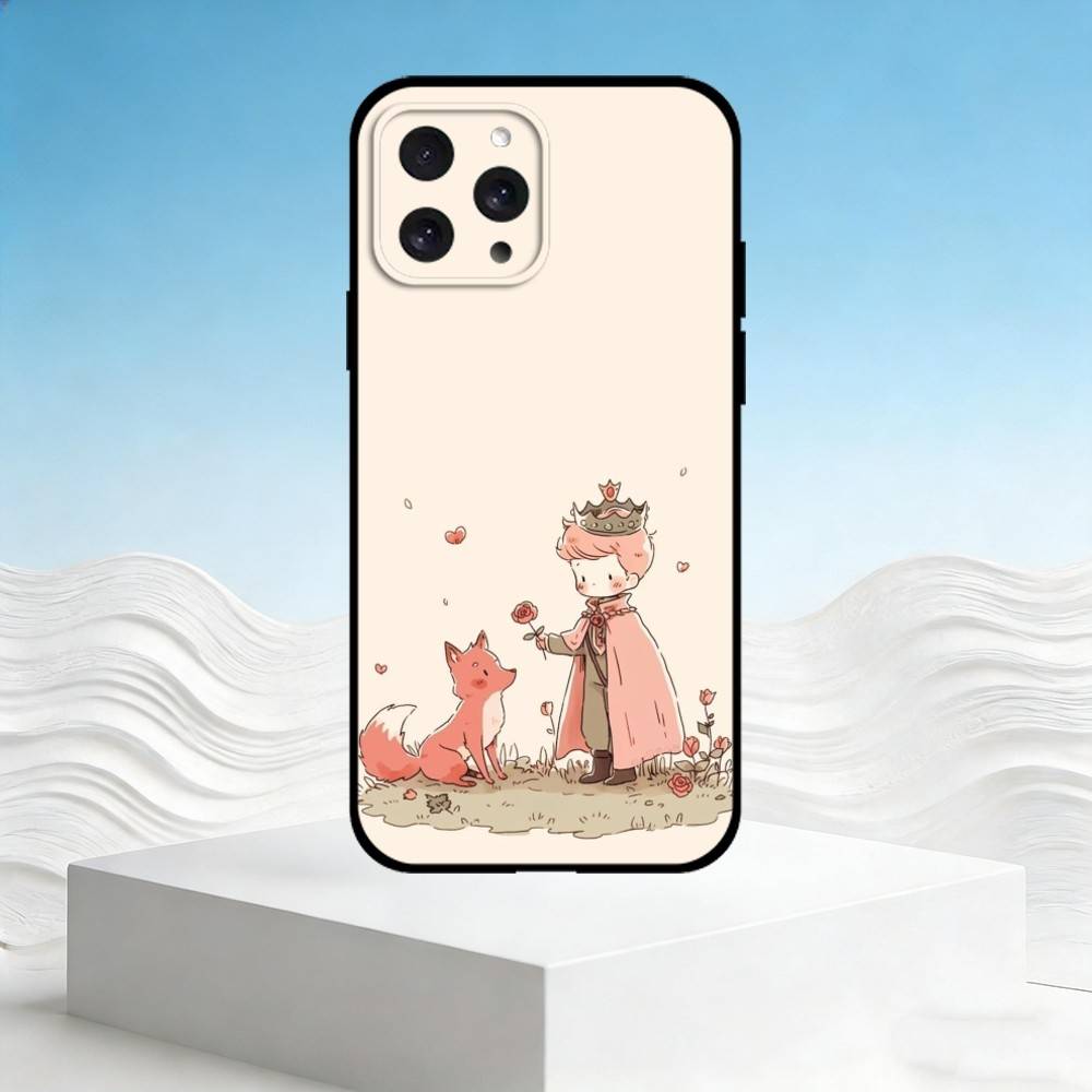 T-The warm fox and the little boy Phone Case For iPhone 17,16,15,14,13,12,11 Plus,Pro Max,SE4Soft Silicone Black Cover iPhone14Plus