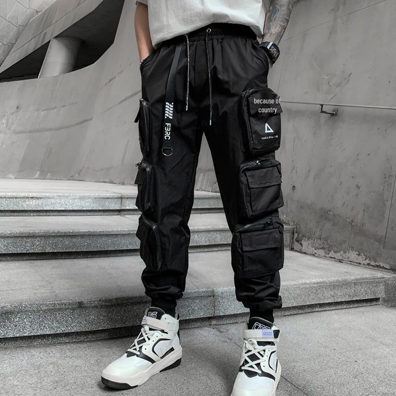 2022 Spring/Summer Men's National Tide Loose Fit Cargo Joggers: Trendy, Functional, and Versatile Casual Pants
