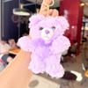 Cartoon Teddy Bear Plush Toy Bow Decoration Animal Doll Keychain Pendant Kid