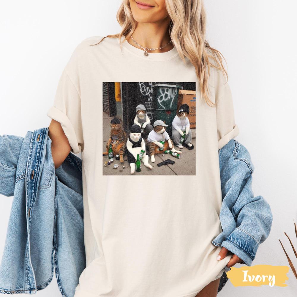 

Comfort Colors Funny Cat Gang Vintage ShirtFunny Cat Meme ShirtSarcastic Tshirt Unisex Oversized Shirt Funny Gang Tee S