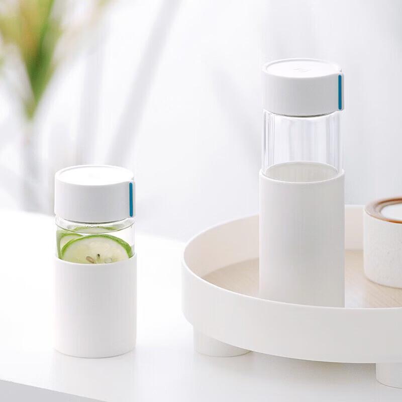 Chahua Portable Single-Walled Borosilicate Glass Water Bottle