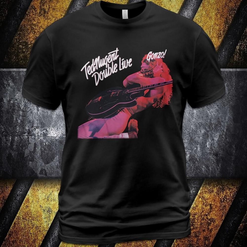 

Cotton T-Shirt Ted Nugent Double Live Gonzo! Album Tee Greg Smith Jason Hartless Unisex T-Shirt M