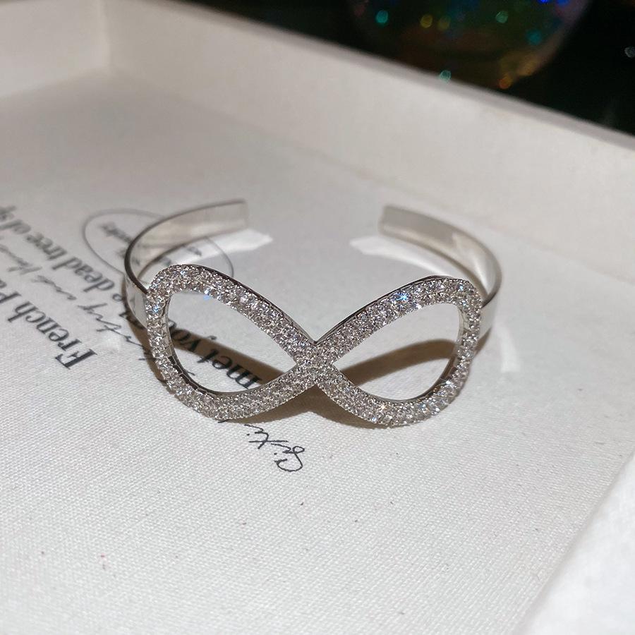 Европейско-американский браслет-манжета с перекрещивающимся бантом, инкрустированный бриллиантами - Роскошный модный браслет