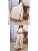 2026 Women's Autumn European & American Fashion: Elegant Sleeveless Round Neck Pleated Long Dress