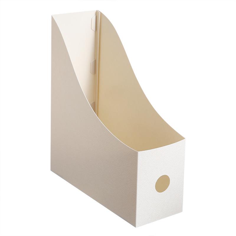 Frosted Desktop File Storage Box and Book Organizer with Bookends