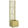 Garden Planter with Trellis Green 36 X 36 X 140 Cm PP