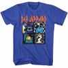 T-shirt Blu da Uomo Def Leppard Album anni '80
