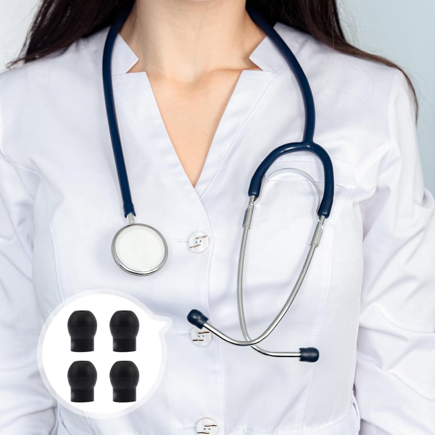 

Mobestech 4 шт. Беруши Насадки для стетоскопов Аксессуары для стетоскопа Сменные наушники для стетоскопа Сменные насадки для стетоскопа Стетоскоп 1.5x1.2cm чёрный