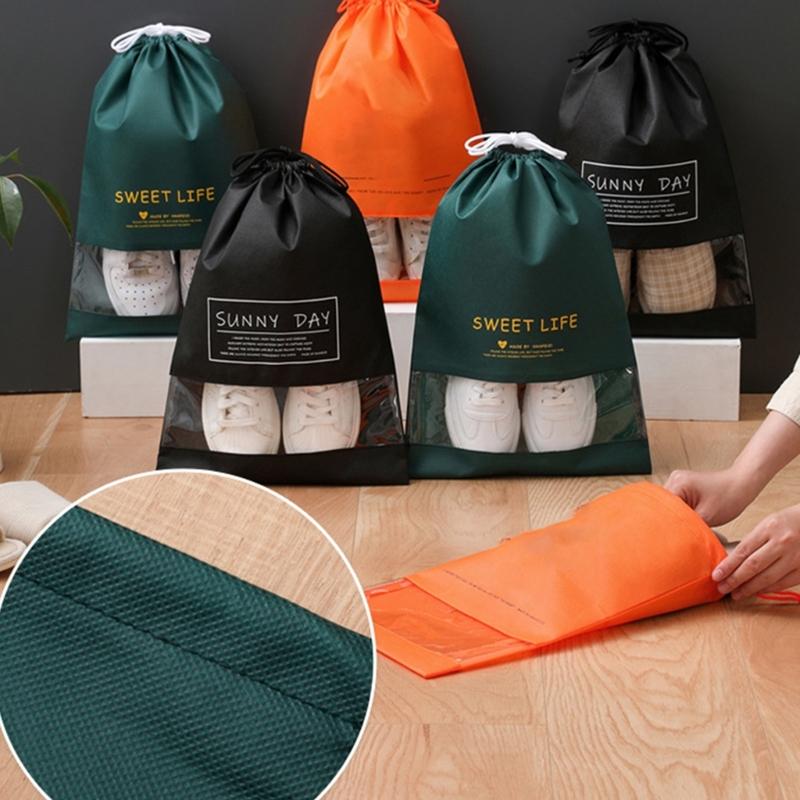 Travel Shoe Bag Shoes Storage Bags With Drawstring Closure Lightweighted and Durable for Travel