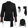 Renaissance Middle Ages Steampunk Cosplay Costume Pirate Shirt Halloween Party