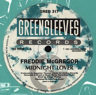 Δίσκος 12 ιντσών FREDDIE MCGREGOR - Midnight Lover GRED317 Greensleeves Re 1991 Ηνωμένο Βασίλειο Ρέγκε, Σκα & Νταμπ Μεταχειρισμένος