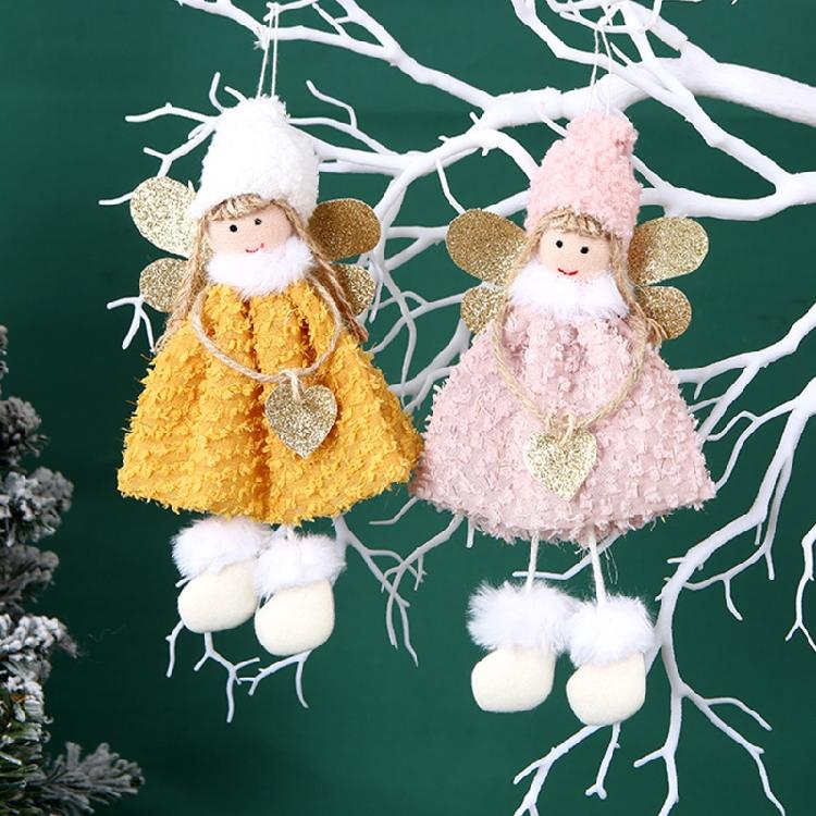 Christmas Plush Angel for Doll Tree Garland Christmas Decorations Party Hanging