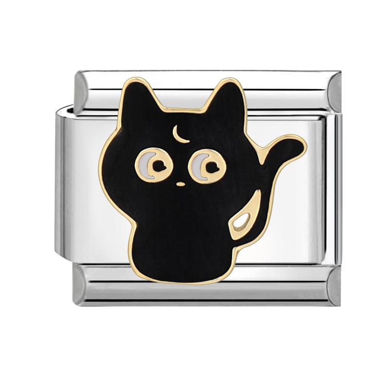 Negru Nr.8 Minge Ochi de Pisică Tai Chi Fluture Inimă Zale Charm Italian Se Potrivește Brățară 9mm Oțel Inoxidabil Femei DIY Făcând Cadouri