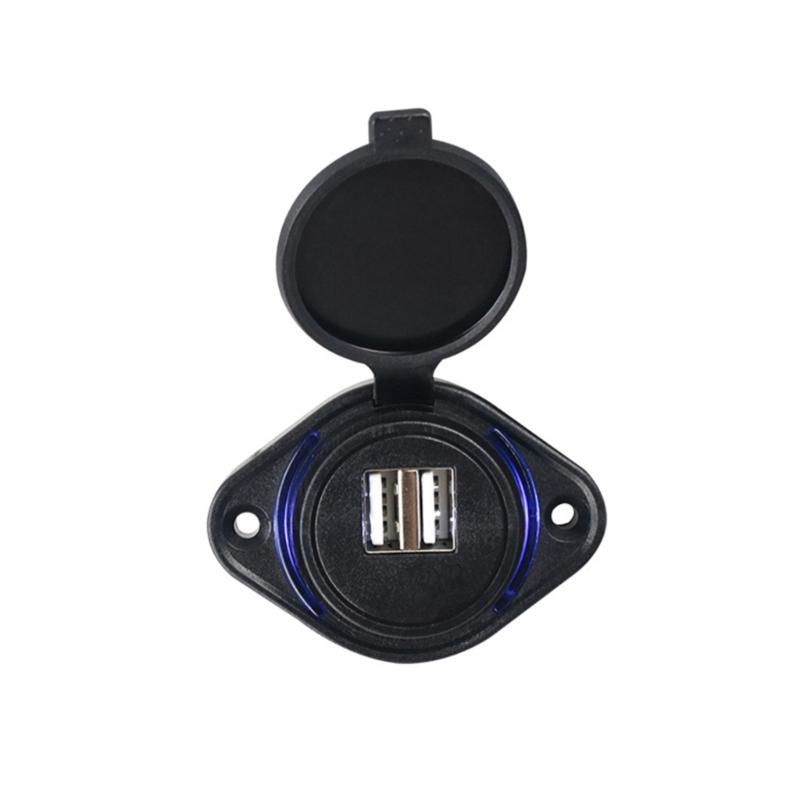 Quick Charge3.0 Car Charger with Double USB Port for Fast Charging Smartphones Tablets in 12-24V Vehicles Safety Features