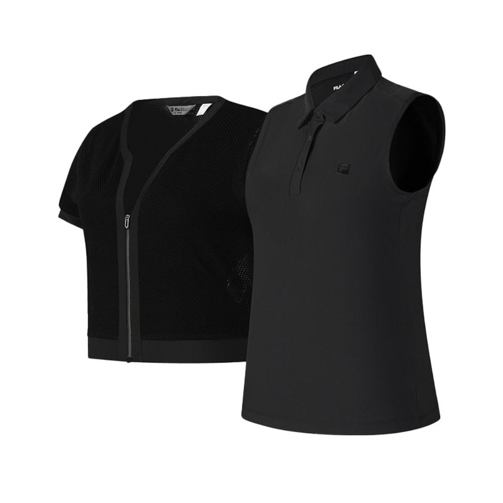 

New FILA AthleticsGolf Collection Knitwear Women s Pitch Black A11W525509F-BK 165/84A/M