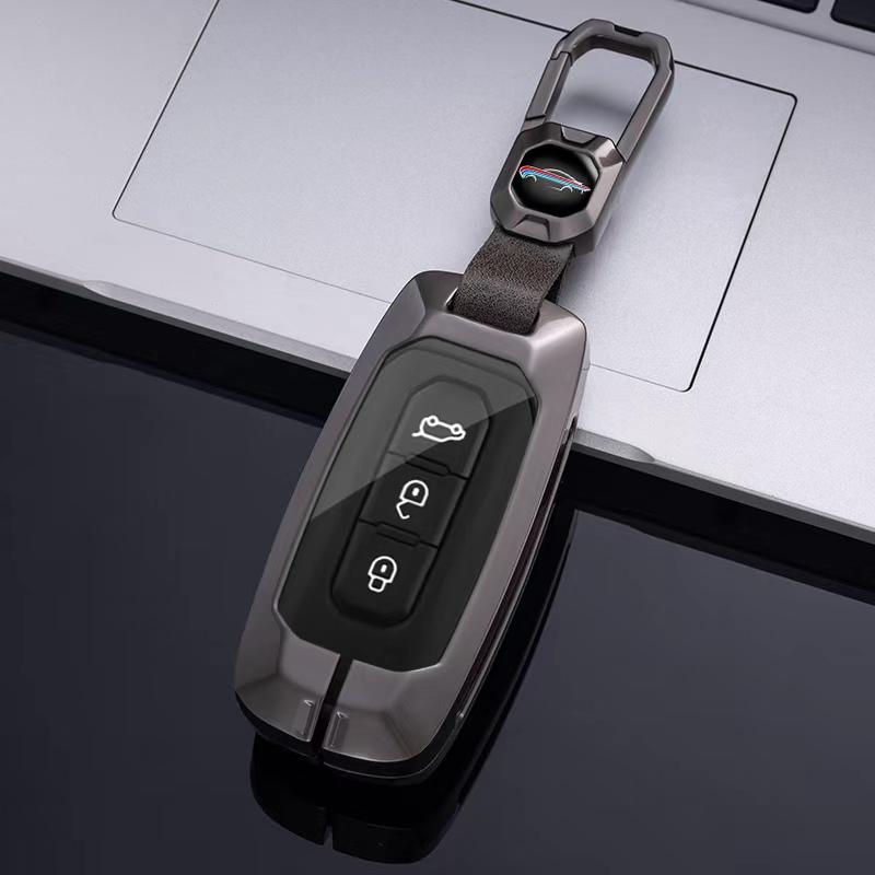 

Металлический чехол-крышка для ключа автомобиля для Ford Territory EV Lincoln Explorer F Paragrap Jiangling Collar JMC Защитный чехол Аксессуары серый