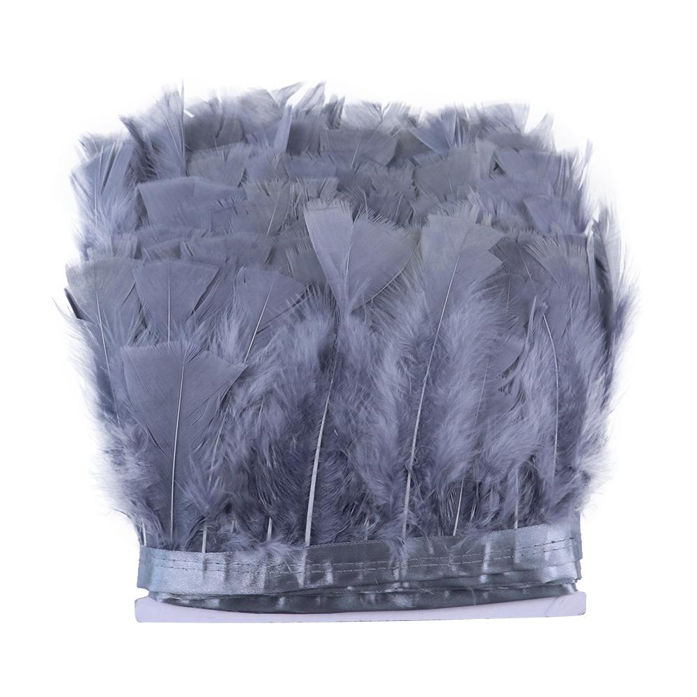 10-15cm Green Turkey Feather Trim Ribbon Fringe For Crafts Wedding Dress Decor Sewing Accessories Plumas 1Meter Long